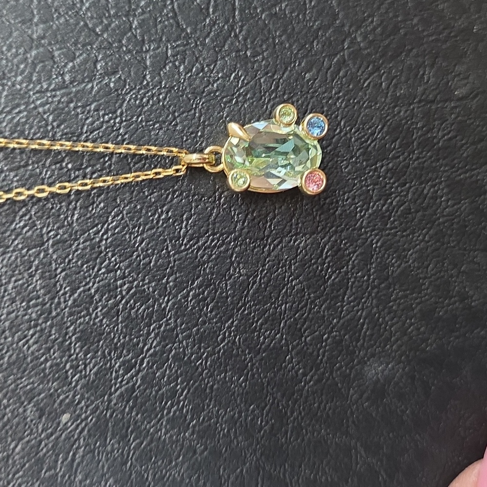 Swaroski Gema Asymmetrical Multicolored Gold Tone Plated Set - Picture 9 of 9